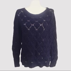 Tommy Hilfiger Open Knit Blue Sweater